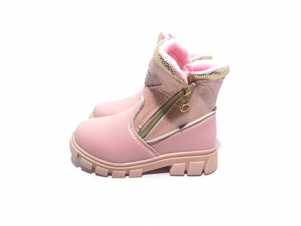 Осенне-весенние ботинки для девочек Розовое настроение