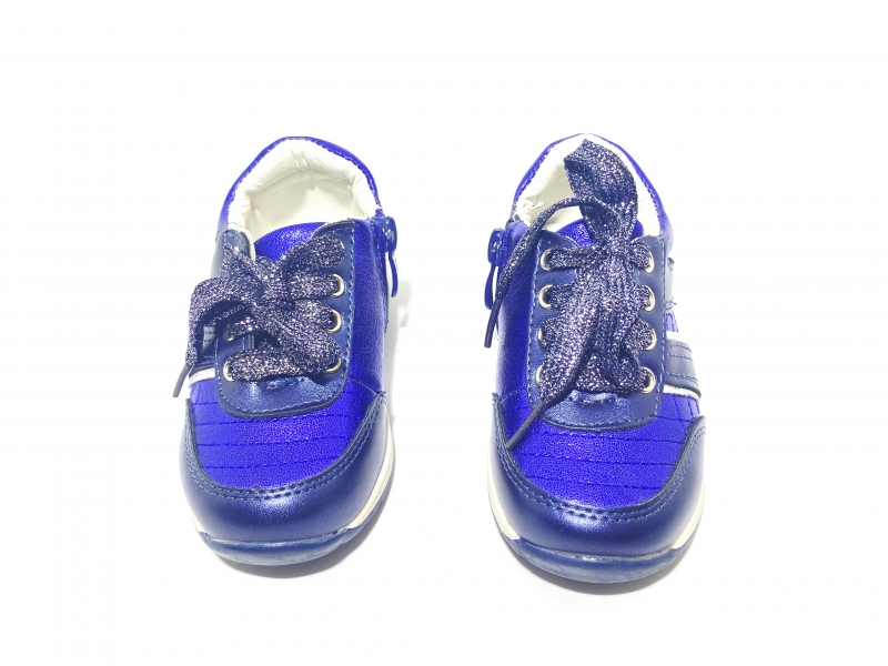 Туфли синие комбинированные