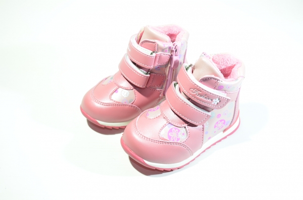 Ботинки розовые для девочек 